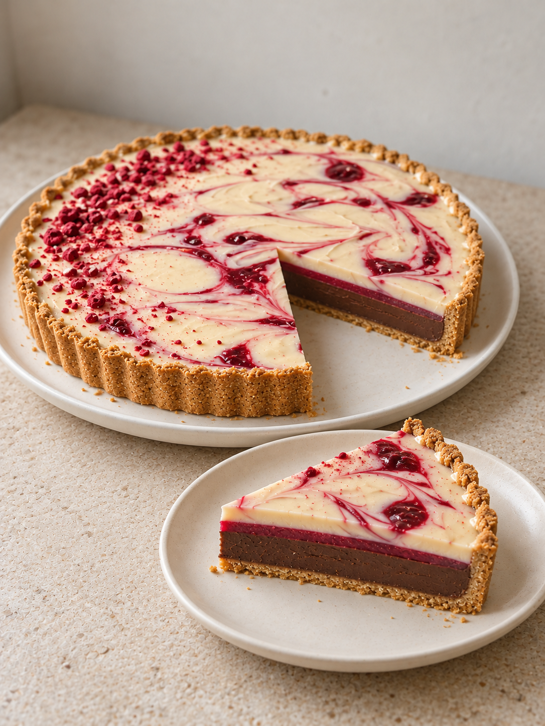 Franui-Inspired Chocolate & Raspberry Tart